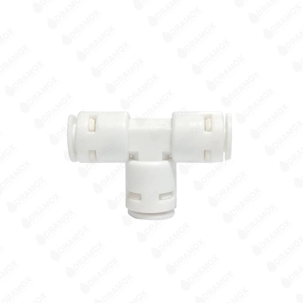 Tee de un cuarto conexion rapida para purificadores de agua