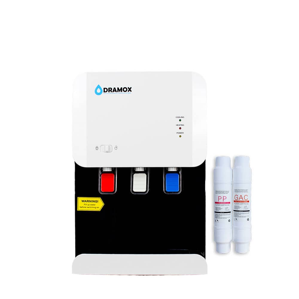 Dispensador de agua para mesa con dos filtros