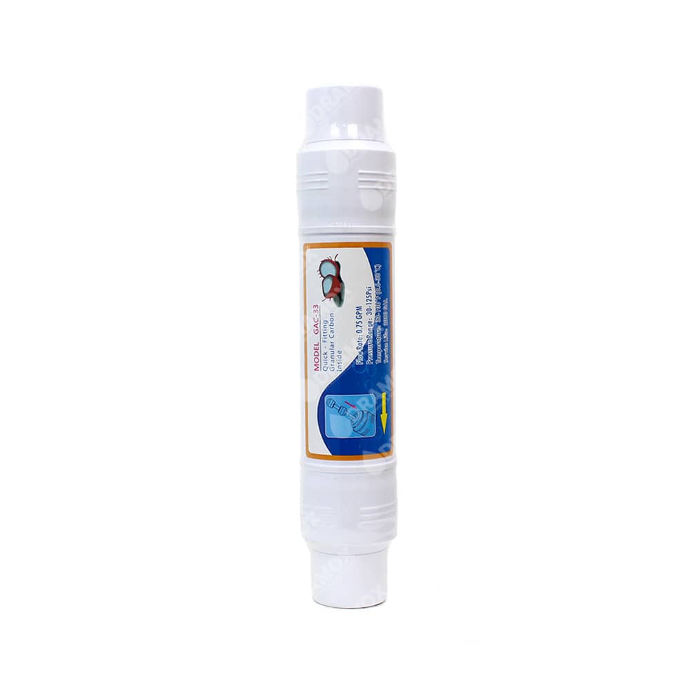 Filtro para agua carbon activado granualdo en linea gac 33 2 5 x 13 pulgadas