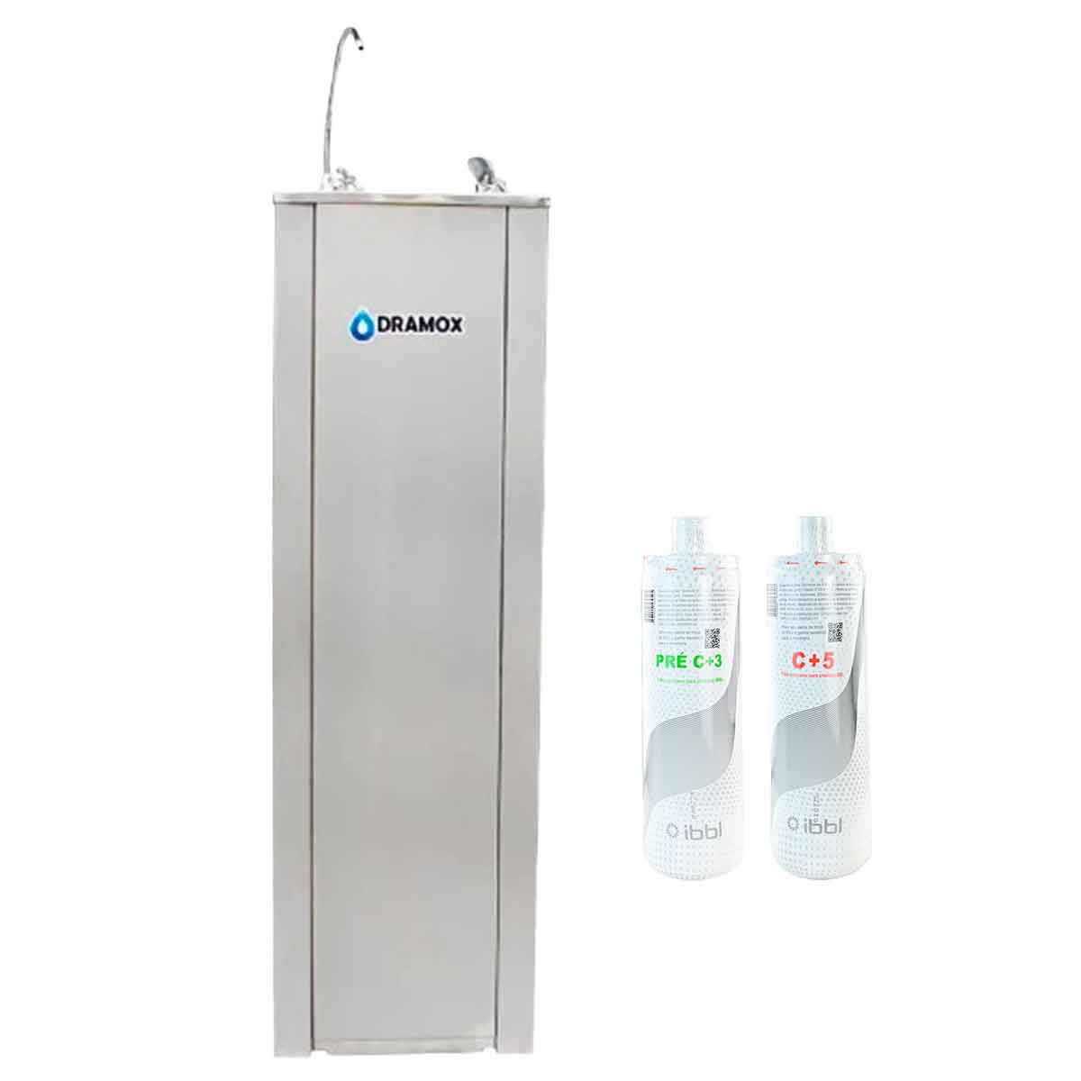Bebedero de agua cuadrado con filtros ibbl