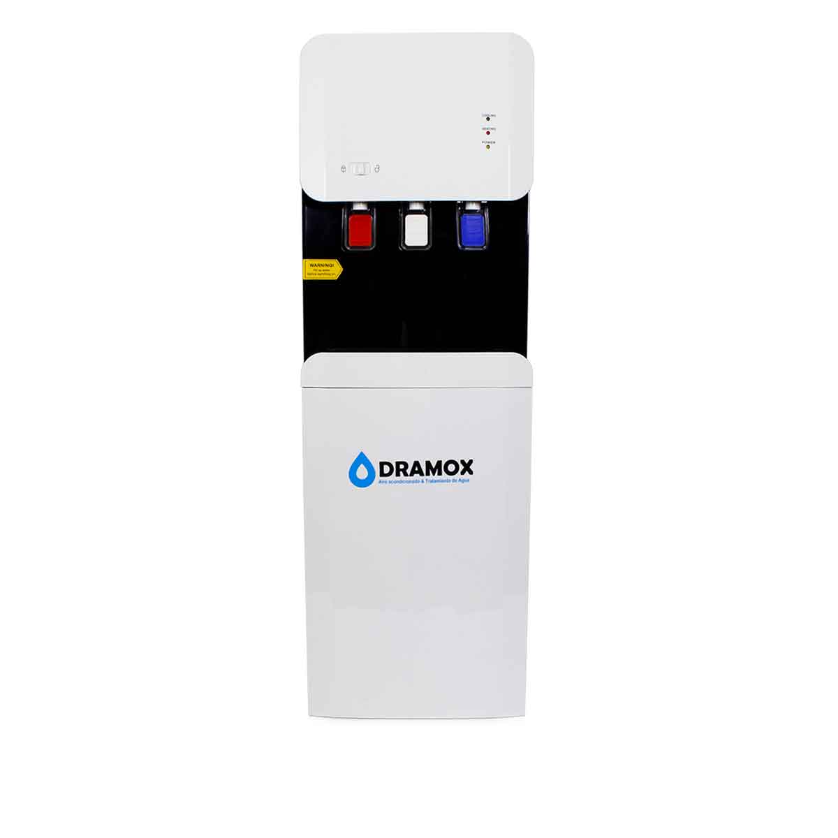Dispensador de agua blanco con filtros de agua