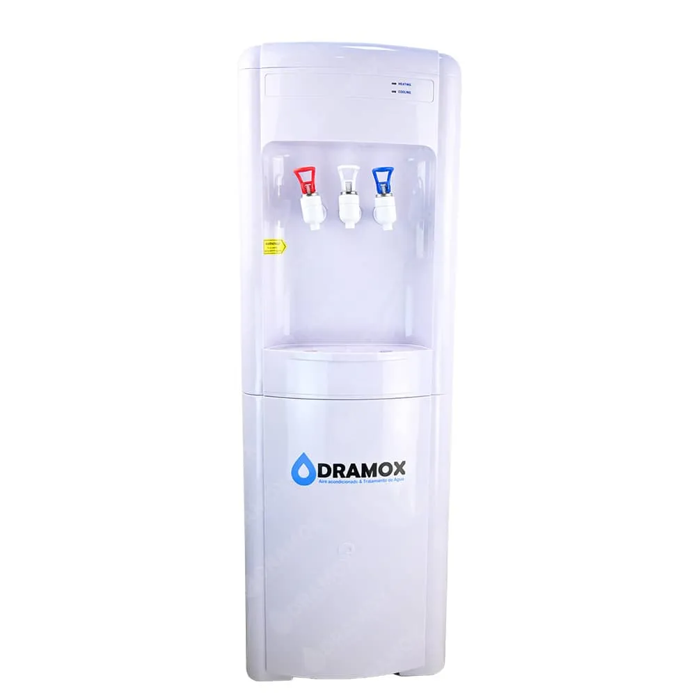 Dispensador de agua blanco con cuatro filtros