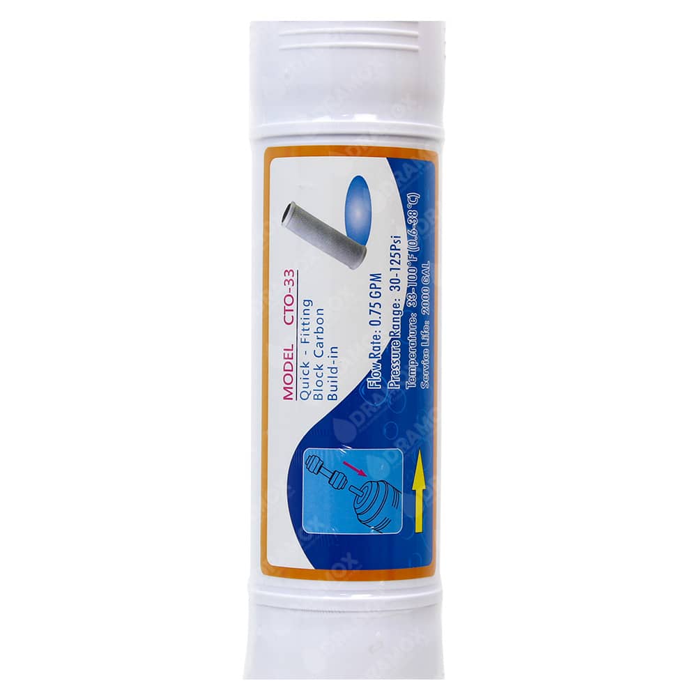 Filtro para agua carbon activado en linea cto 33 en linea 2 5 x 13 pulgadas