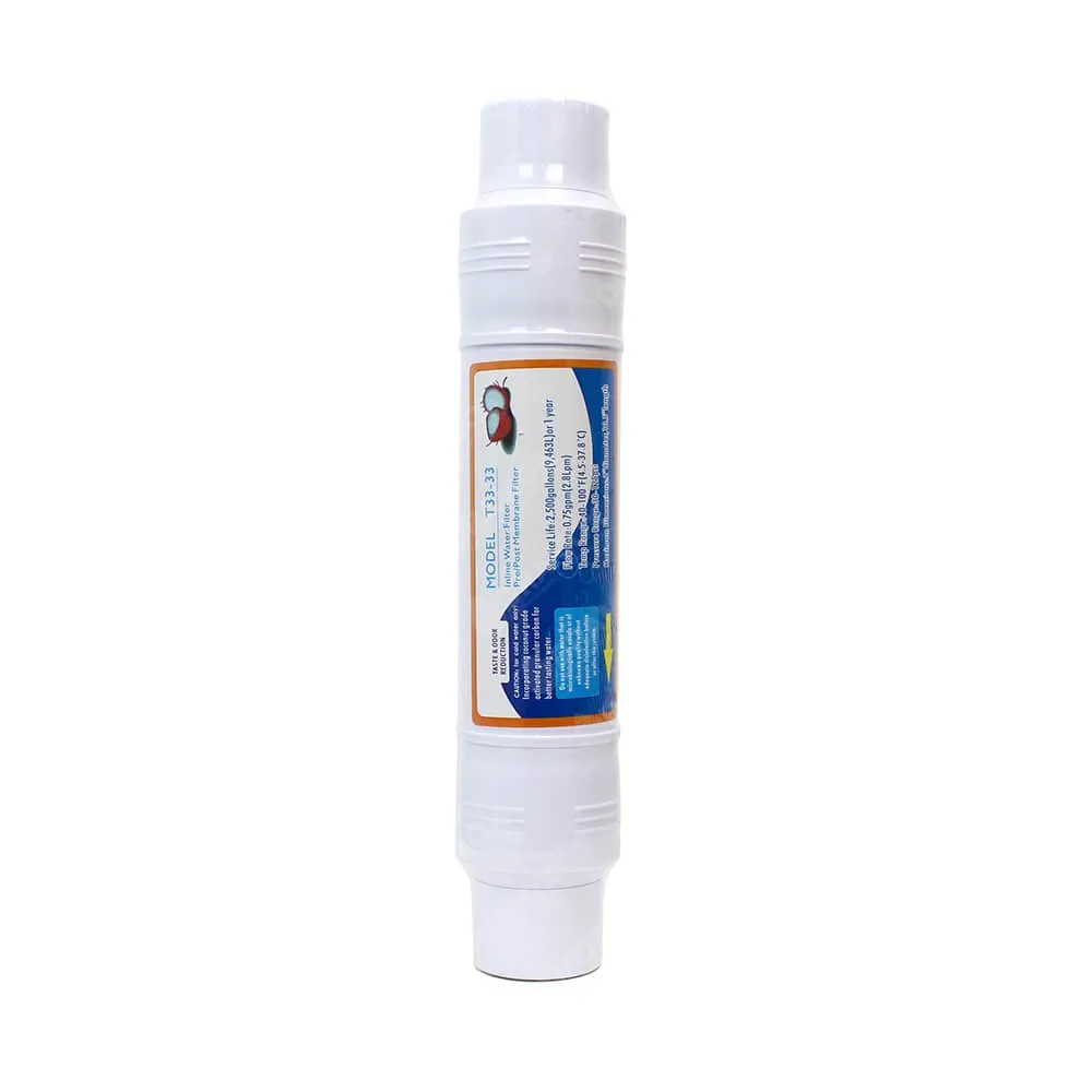 Filtro para agua carbon activado cascara de coco en linea t33 33 2 5 x 13 pulgadas