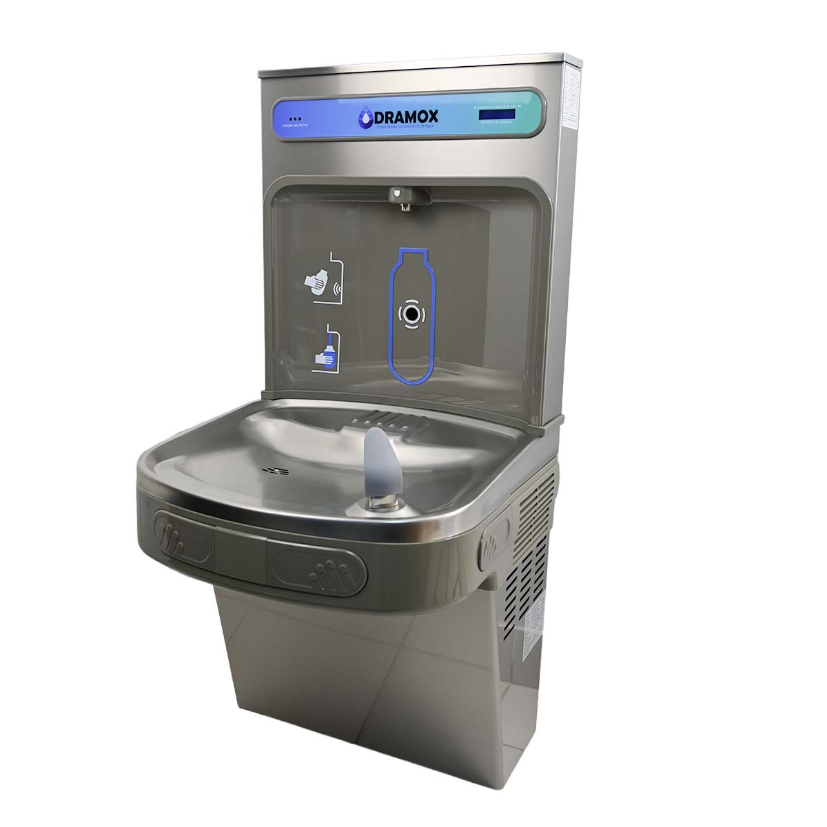 Bebedero de agua con llenador de botella mas UV